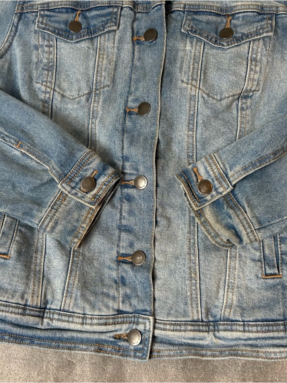 Universal Thread Women’s Jean Jacket Sherpa Lined Denim Jean Jacket Blue One Sz - Picture 6 of 16